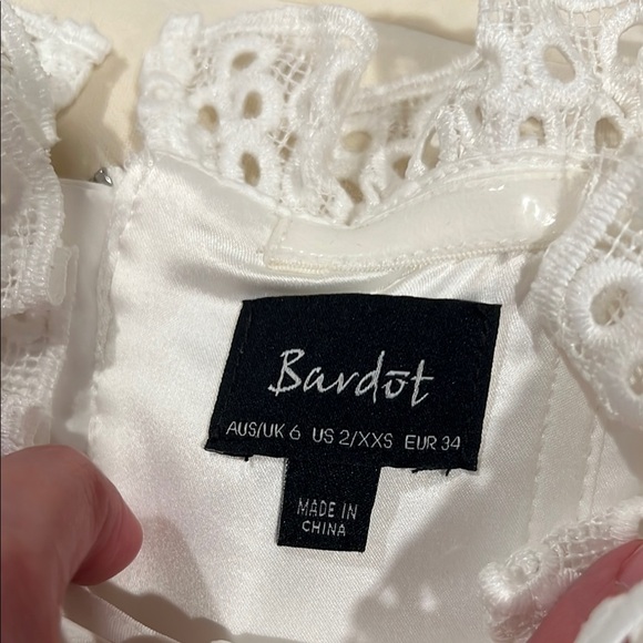 Bardot white lace off the shoulder top - Picture 3 of 7